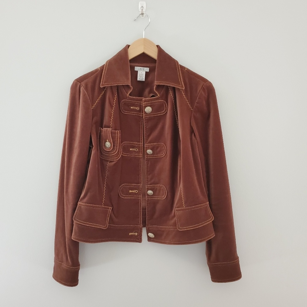 Cache Brown Jacket With Button Details - image 2